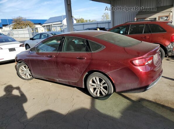 1C3CCCAB0GN161097 2016 CHRYSLER 200 Темно-бордовый Задняя левая четверть