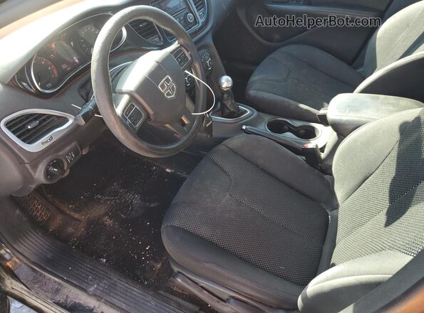 1C3CDFAA4GD656964 2016 DODGE DART Черный Вид салона спереди