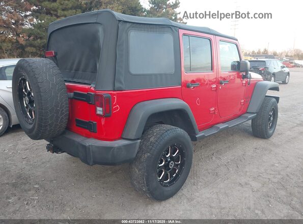 1C4BJWDG2GL304441 2016 JEEP WRANGLER UNLIMITED Красный Задняя правая четверть