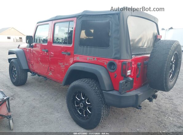 1C4BJWDG2GL304441 2016 JEEP WRANGLER UNLIMITED Красный Задняя левая четверть