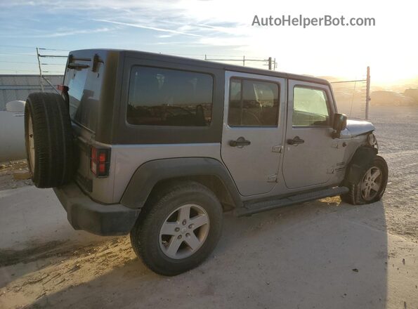 1C4BJWDG5GL138061 2016 JEEP WRANGLER Silver Trasero derecho
