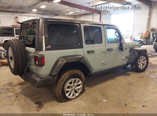 1C4HJXDN7PW617224 2023 JEEP WRANGLER Зеленый Задняя правая четверть