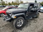 2020 Jeep Wrangler Unlimited Sahara Black vin: 1C4HJXEN2LW216222