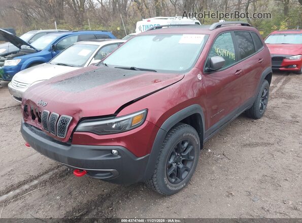 1C4PJMBX1MD190676 2021 JEEP CHEROKEE Бордовый Передняя левая четверть
