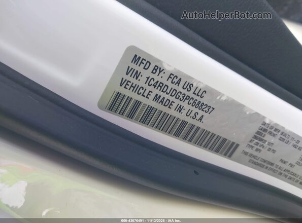 1C4RDJDG3PC688237 2023 DODGE DURANGO Белый Вид подкапотного пространства