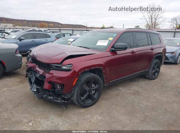 1C4RJKBG0P8738774 2023 JEEP GRAND CHEROKEE L Maroon წინა მარცხენა ხედი სამი მეოთხედიდან