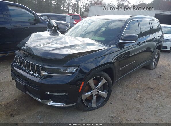 1C4RJKBG9M8128075 2021 JEEP GRAND CHEROKEE L Черный Передняя левая четверть