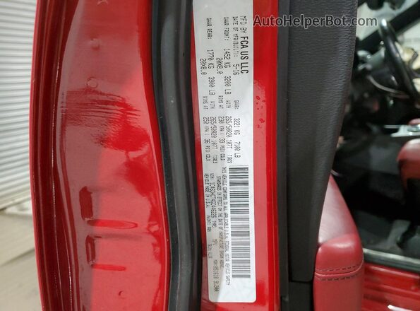 1C4SDHCT4GC446226 2016 DODGE DURANGO Red Widok naklejki z numerem VIN