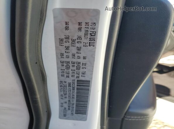 1C4SDJGJ5JC213544 2018 DODGE DURANGO Белый Панорамный вид салона 360°