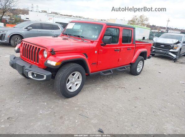 1C6HJTAG3ML533338 2021 JEEP GLADIATOR Красный Передняя левая четверть