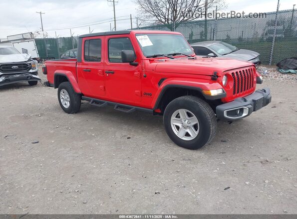 1C6HJTAG3ML533338 2021 JEEP GLADIATOR Красный Передняя правая четверть