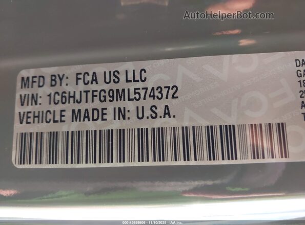 1C6HJTFG9ML574372 2021 JEEP GLADIATOR Серый Вид подкапотного пространства