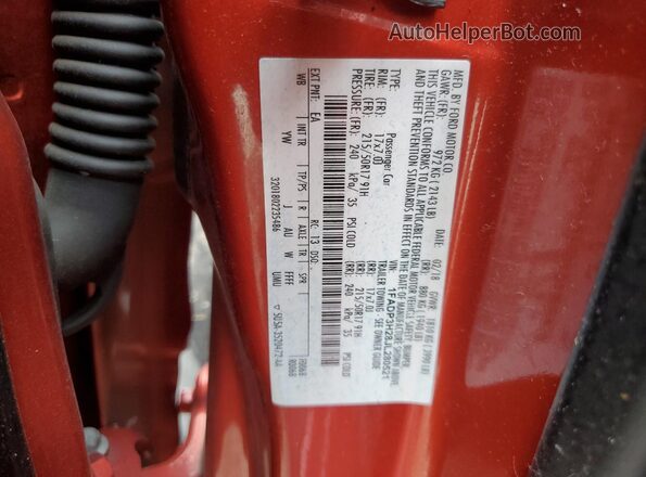 1FADP3H28JL280521 2018 FORD FOCUS Красный Вид подкапотного пространства