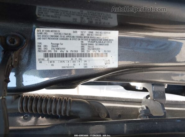1FADP3L9XJL211513 2018 FORD FOCUS ST Серый Вид подкапотного пространства