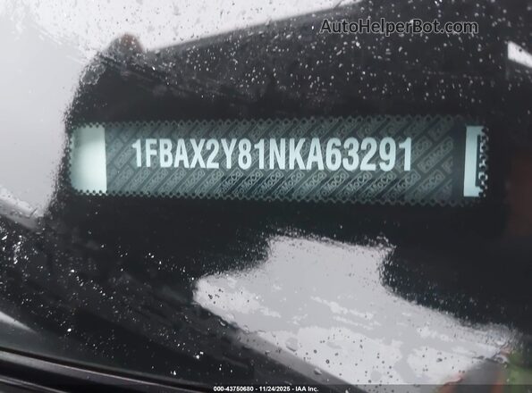 1FBAX2Y81NKA63291 2022 FORD PASSENGER Белый Вид подкапотного пространства