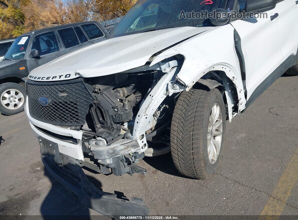 1FM5K8AC6MGC21053 2021 FORD POLICE INTERCEPTOR White წინა ხედი