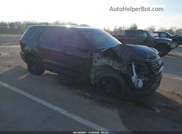 1FM5K8AR2HGB64845 2017 FORD UTILITY POLICE INTERCEPTOR Черный Передняя правая четверть