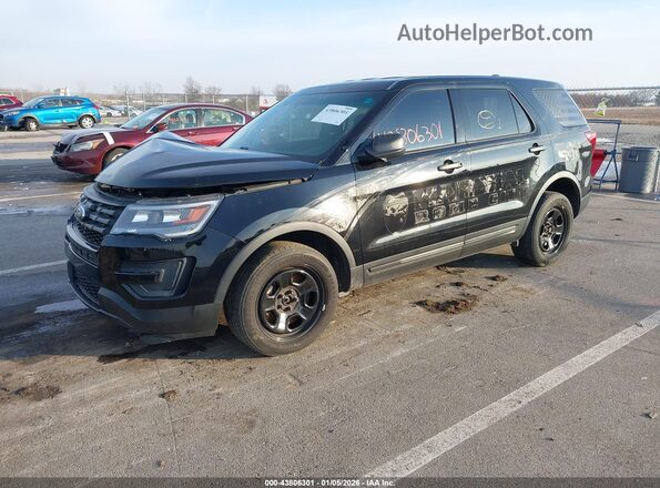 1FM5K8AR2HGB64845 2017 FORD UTILITY POLICE INTERCEPTOR Черный Передняя левая четверть