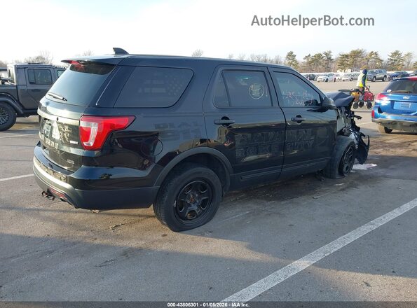 1FM5K8AR2HGB64845 2017 FORD UTILITY POLICE INTERCEPTOR Черный Задняя правая четверть
