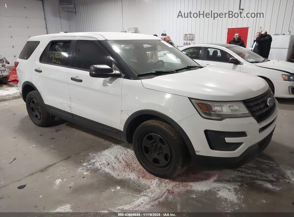 1FM5K8AR3GGA08229 2016 FORD UTILITY POLICE INTERCEPTOR White Przód prawy