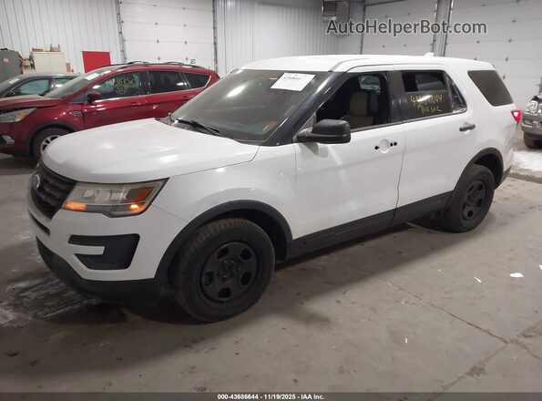 1FM5K8AR3GGA08229 2016 FORD UTILITY POLICE INTERCEPTOR White Przód lewy