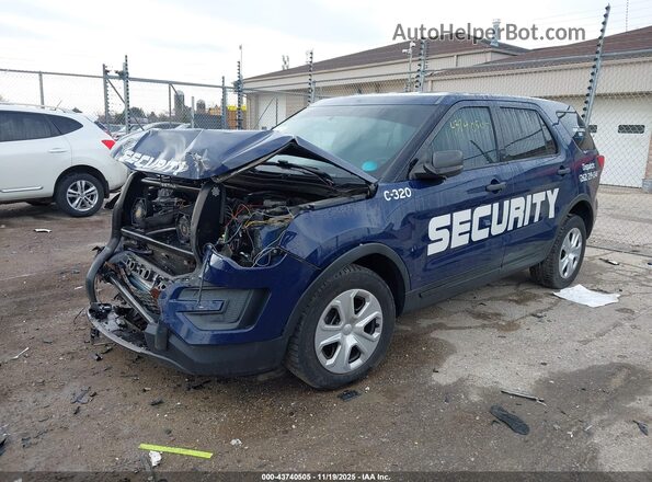 1FM5K8AR3GGA19215 2016 FORD UTILITY POLICE INTERCEPTOR Синий Передняя левая четверть