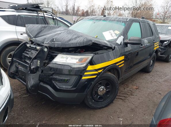 1FM5K8AR8HGD58375 2017 FORD UTILITY POLICE INTERCEPTOR Black Vista tres cuartos delantera izquierda
