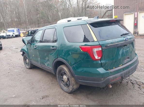 1FM5K8ARXJGC34470 2018 FORD POLICE INTERCEPTOR Зеленый Задняя левая четверть