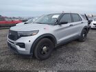 2023 Ford Police Interceptor Utility   Silver vin: 1FM5K8AW2PNA02536