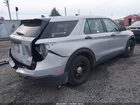 2023 Ford Police Interceptor Utility   Silver vin: 1FM5K8AW2PNA02536