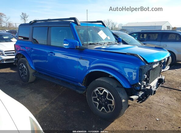 1FMEE5BPXNLB02700 2022 FORD BRONCO Синий Передняя правая четверть
