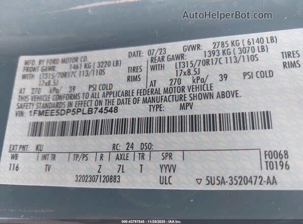 1FMEE5DP5PLB74548 2023 FORD BRONCO Blue Widok komory silnika