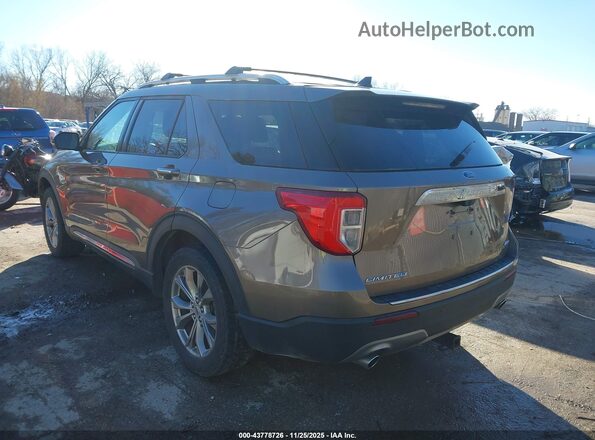1FMSK8FH2MGB36475 2021 FORD FORD EXPLORER Коричневый Задняя левая четверть