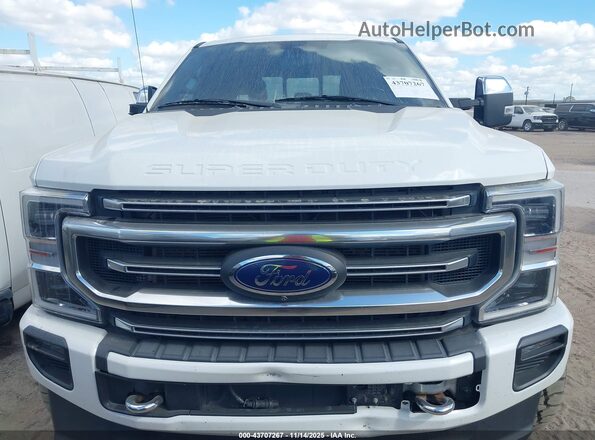 1FT7W2BT6MEC52912 2021 FORD F-250 White Widok zestawu wskaźników