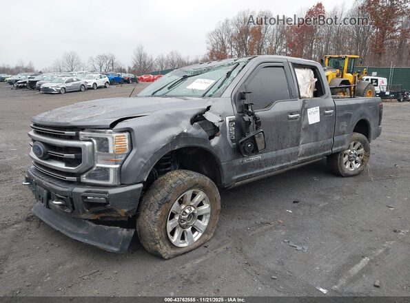 1FT7W2BT6NEC01668 2022 FORD F-250 Gray Առջևի ձախ երեք քառորդ տեսարան
