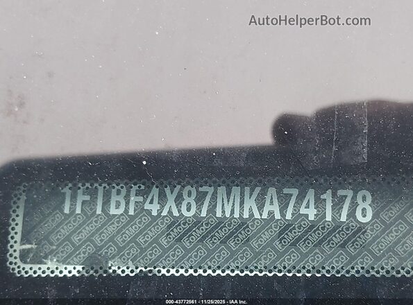 1FTBF4X87MKA74178 2021 FORD TRANSIT-350 White Widok komory silnika