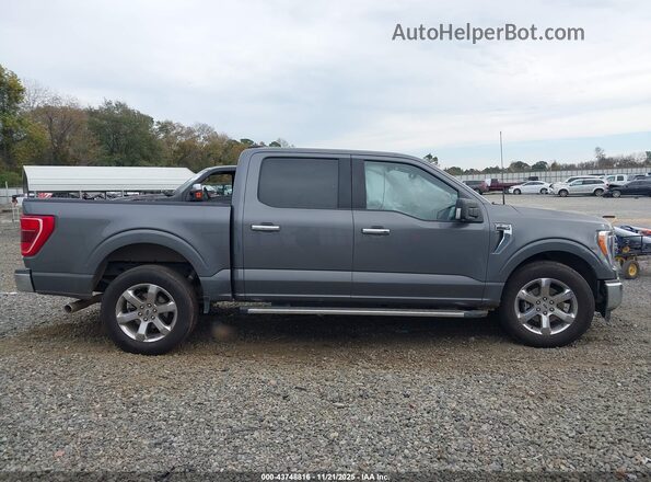 1FTEW1C55NKF12477 2022 FORD F150 Gray Widok wnętrza z tyłu