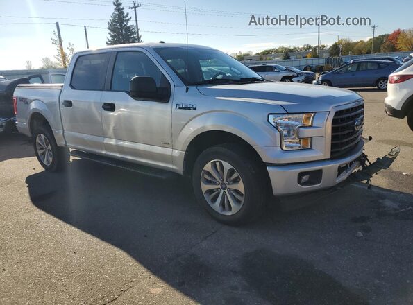1FTEW1EP3HFB33778 2017 FORD F150 Silver Передня права чверть
