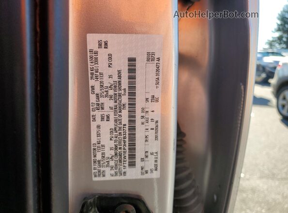 1FTEW1EP3HFB33778 2017 FORD F150 Silver Вид підкапотного простору
