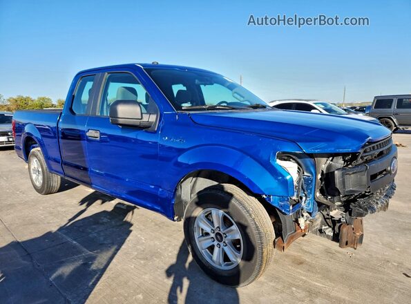 1FTEX1CB9JKD32108 2018 FORD F150 Синий Передняя правая четверть