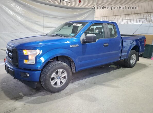 1FTEX1E86HKE32095 2017 FORD F150 Синий Передняя левая четверть
