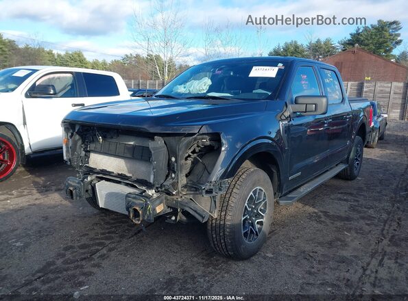 1FTFW1ED6NFB12767 2022 FORD F150 Black წინა მარცხენა ხედი სამი მეოთხედიდან