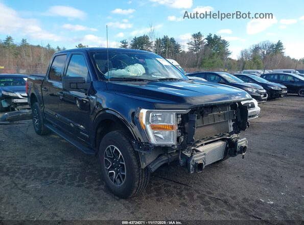 1FTFW1ED6NFB12767 2022 FORD F150 Black წინა მარჯვენა
