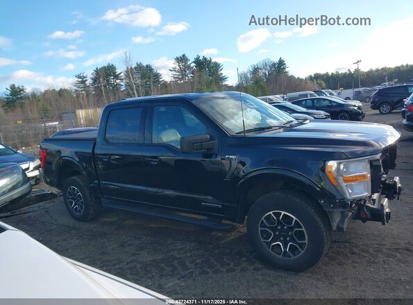 1FTFW1ED6NFB12767 2022 FORD F150 Black უკანა სალონის ხედი