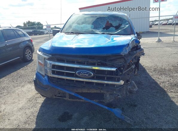 1FTFX1E5XMFA09727 2021 FORD F150 Blue Widok wnętrza z tyłu