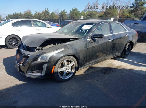 1G6AX5SX1G0136142 2016 CADILLAC CTS Black Առջևի ձախ երեք քառորդ տեսարան