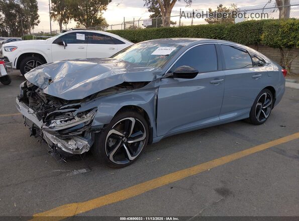 1HGCV1F36NA064603 2022 HONDA ACCORD Серый Передняя левая четверть
