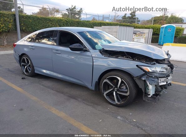 1HGCV1F36NA064603 2022 HONDA ACCORD Серый Передняя правая четверть