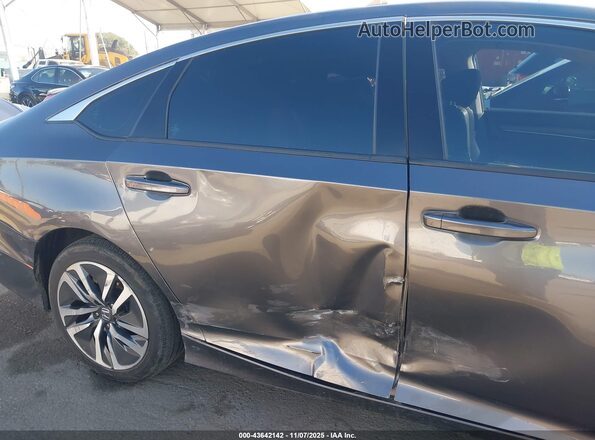 1HGCV3F16MA018181 2021 HONDA ACCORD HYBRID Серый Вид спереди