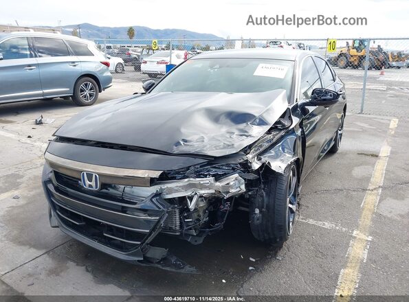 1HGCV3F22NA036302 2022 HONDA ACCORD HYBRID Черный Вид спереди